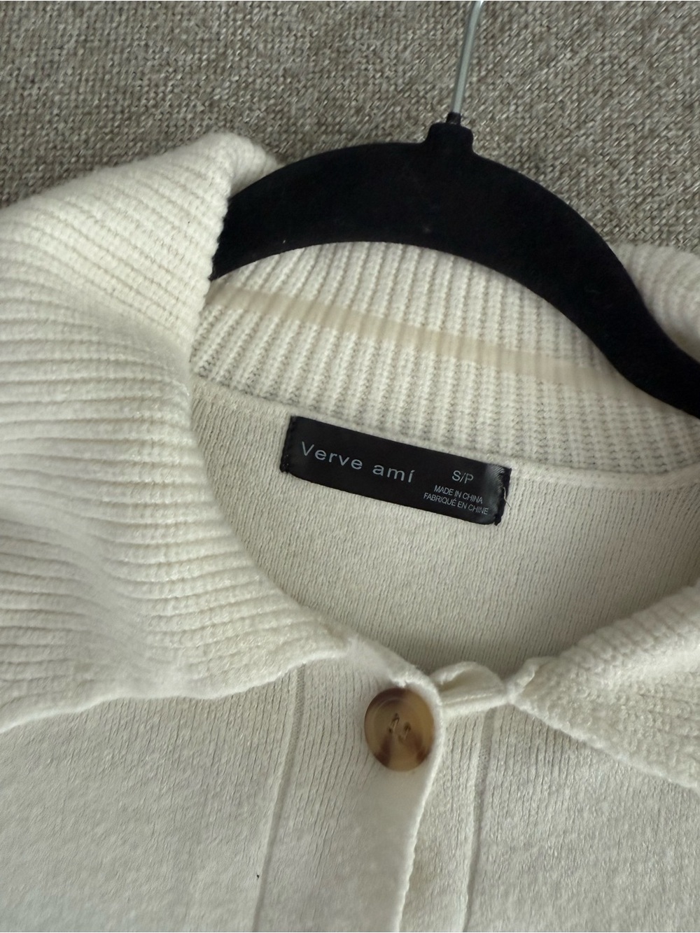 Verve Ami Cream Button-Front Knit Cardigan - Picture 2 of 2